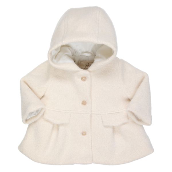 Babyjacke für Mädchen Winter-Taufe. Festlicher Mantel Princess in Creme-Gold von GYMPP 