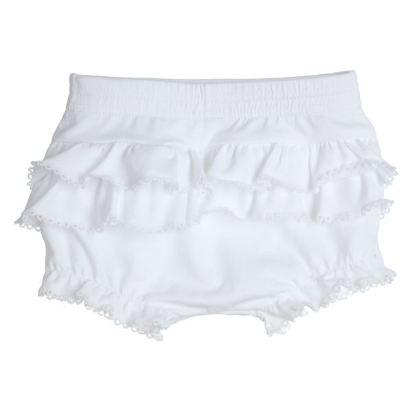 Baby Rüschen-Hose aus Baumwolle in Weiß, festliche Unterwäschen zur Taufe für Mädchen oder Jungen - Gymp