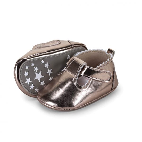 Babyschuhe für Taufe in Gold Metallic - festliche Schuhe Sterntaler